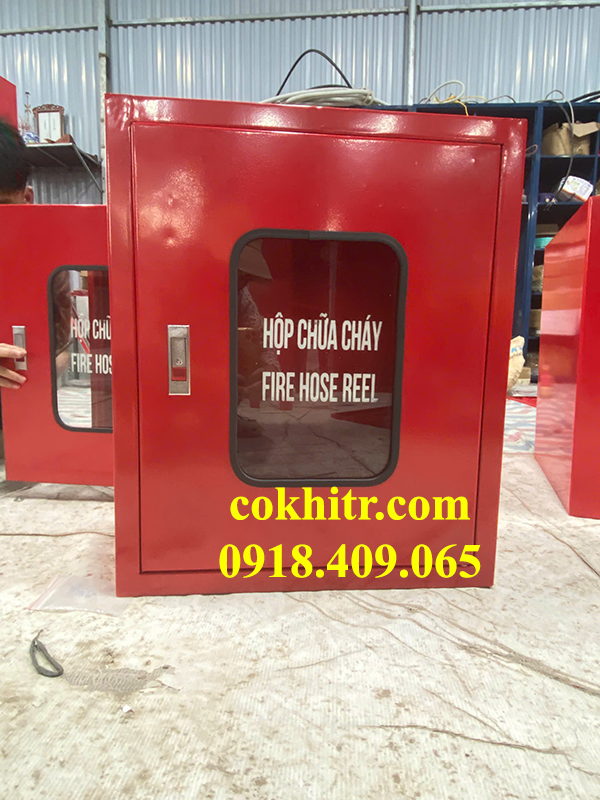 Tủ PCCC đựng cuộn vòi chữa cháy 550x550x200mm