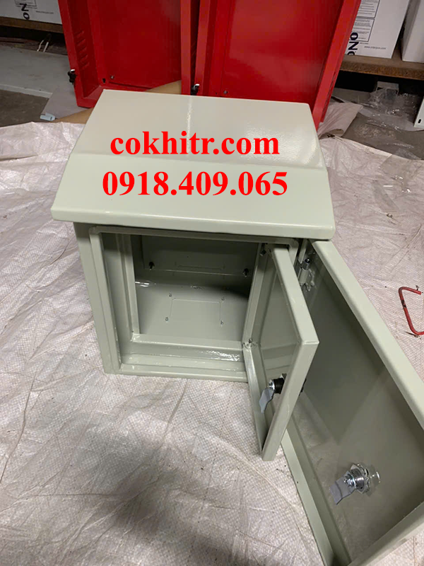 Tủ điện ngoài trời 2 lớp cánh 400x300x200x0.8mm giá rẻ