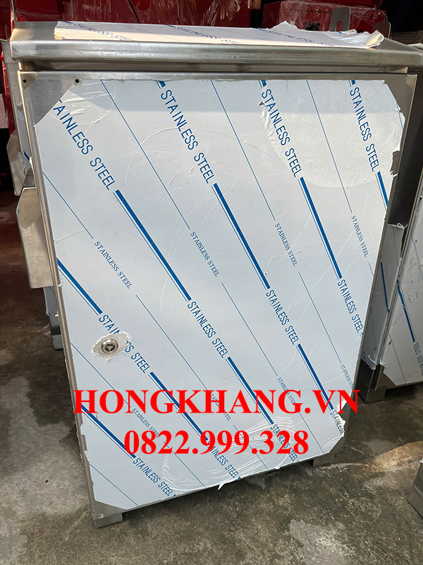 Tủ điện inox 304 có gắn quạt kích thước 900x600x350x1mm 